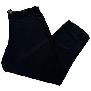 Sympli Women Plus 16 Black Jersey Knit Straight Leg Cropped Pants Pull On Canada
